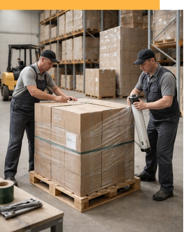 Упаковка и паллетирование грузов от 3576 руб: защита и крепление