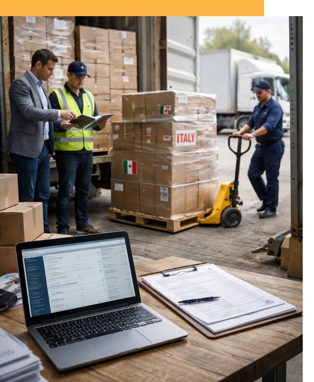 Доставка грузов из Италии: морские и авиаперевозки от 18389