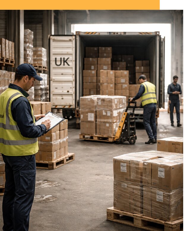 Доставка грузов из Великобритании с таможенным оформлением от 12770